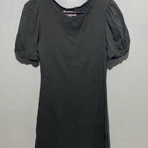 Philosophy‎ Women's Army Green Short Sleeve Puff Sleeve Shift Dress Size XS